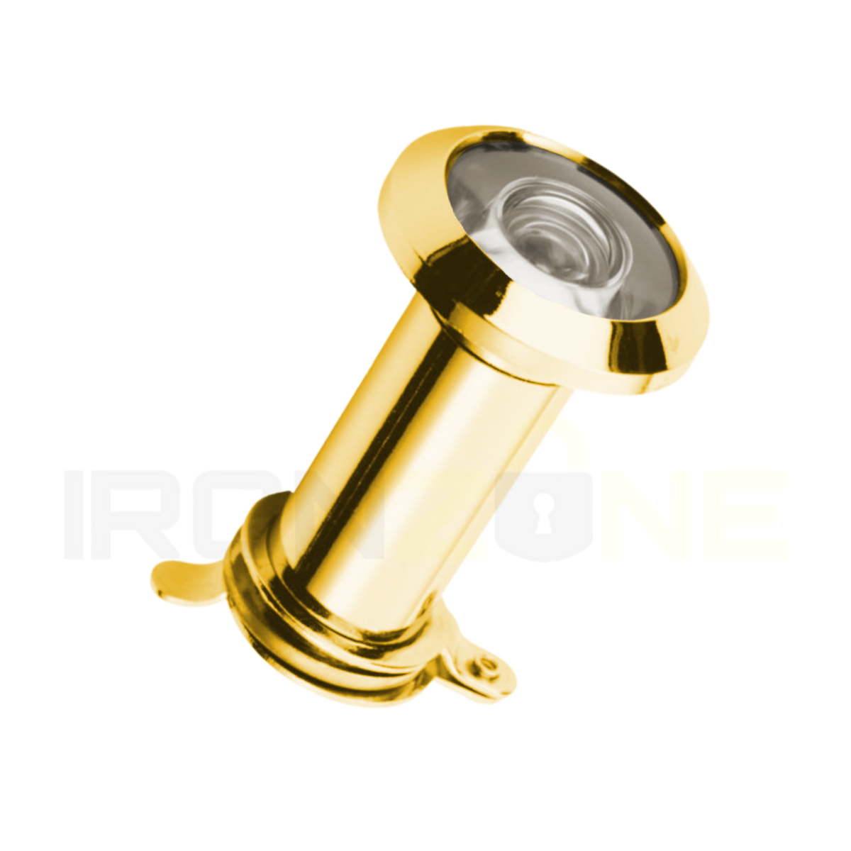 IRONZONE Door Viewer 180 Degrees Wide Angle Security 34-55mm - Polished Brass
