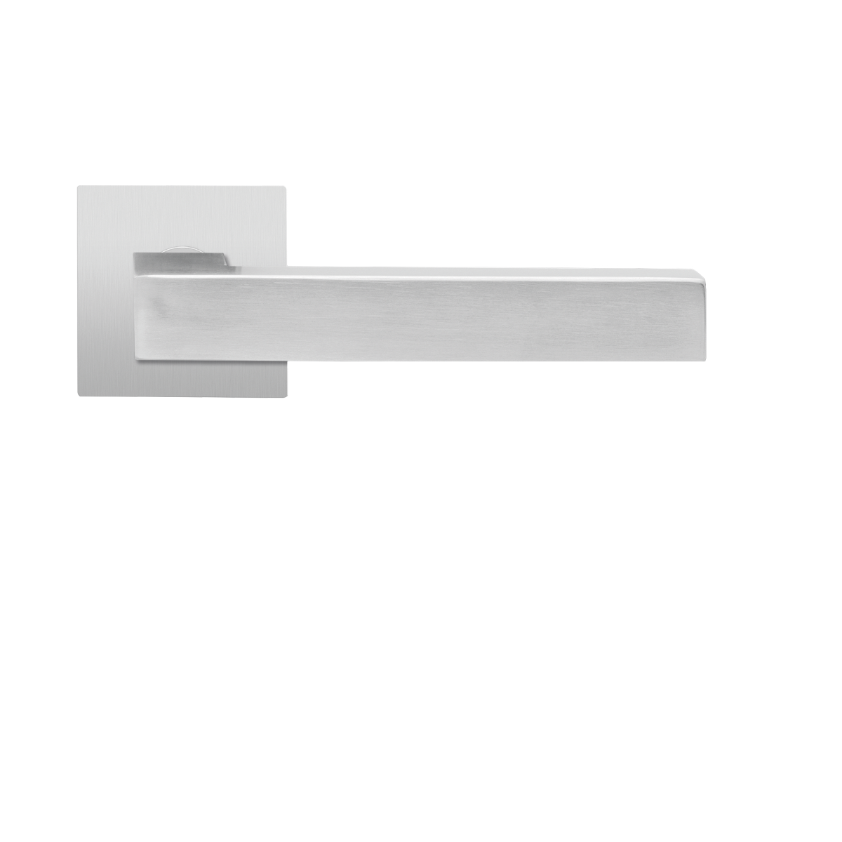 Karcher Design EPL46Q Seattle Door Handle on Square Plandesign rose in satin stainless steel,