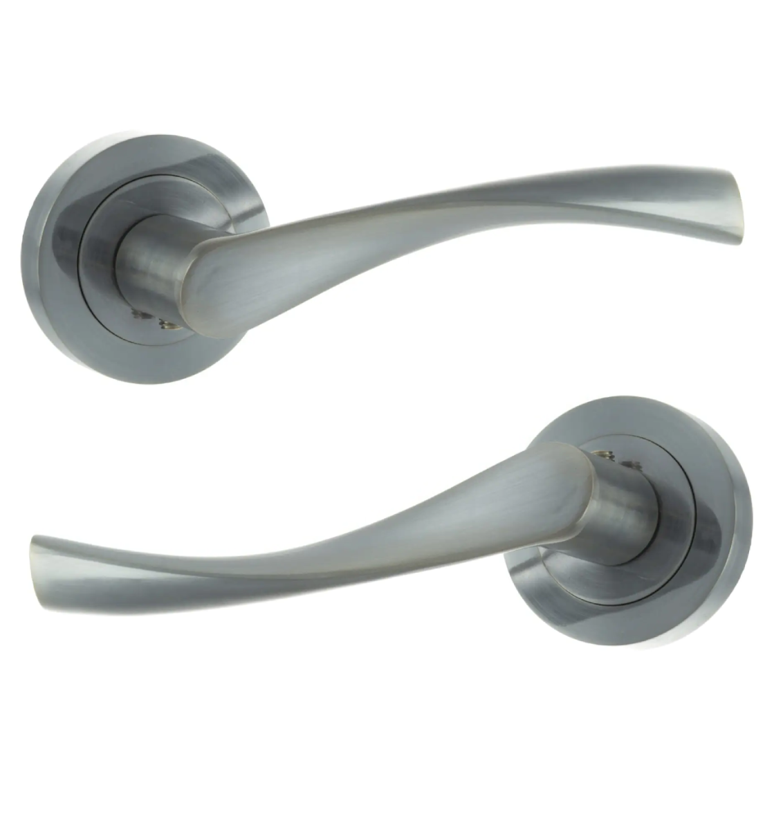 Eco Aqua Aluminium Lever on Round Rose - Satin Chrome ECO20SC