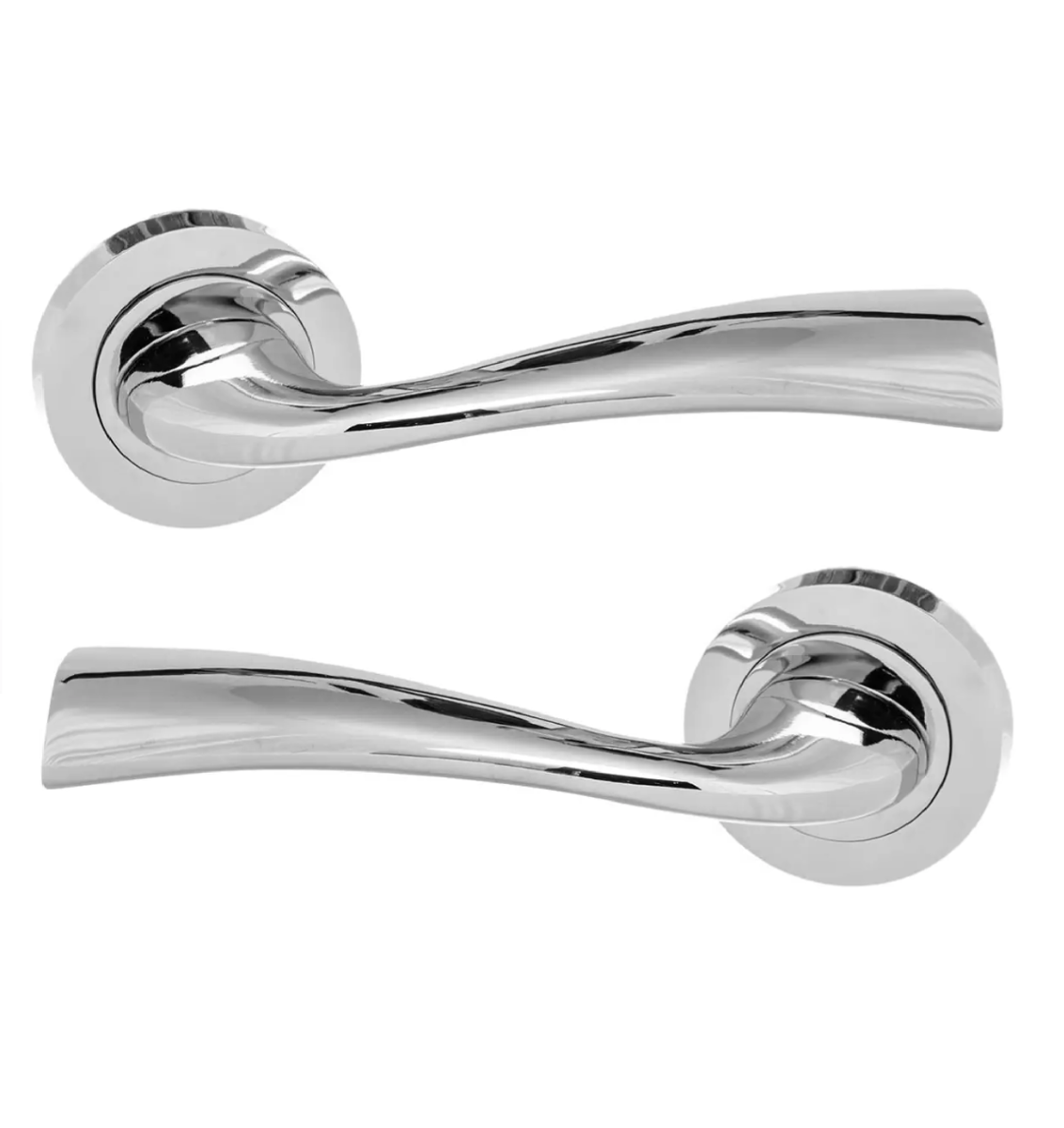 Eco Wave Aluminium Lever on Round Rose - Polished Chrome ECO30PC