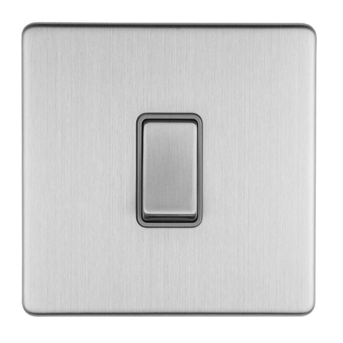 Eurolite Concealed 3mm 3 Gang Intermediate Switch - Stainless Steel