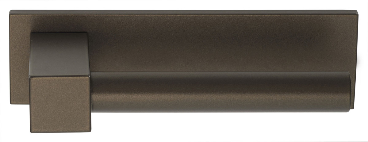 FORMANI BOBBY EK100-G solid sprung door handle on horizontal plate bronze