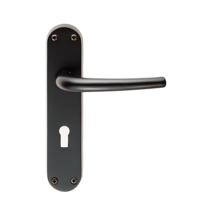 Manital EL31MB Lilla Lever On Backplate - Lock 57Mm C/C Nero (Matt Black) Matt Black