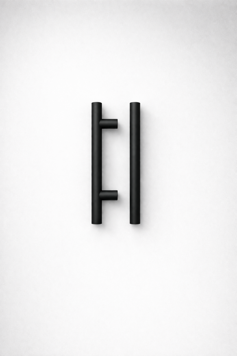IRONZONE Elegance Cabinet Handle,128mm Center-to-Center, 188mm Overall,Matt Black