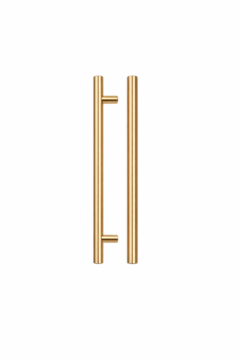 IRONZONE Elegance Cabinet Handle,192mm Center-to-Center, 252mm Overall, Satin Brass