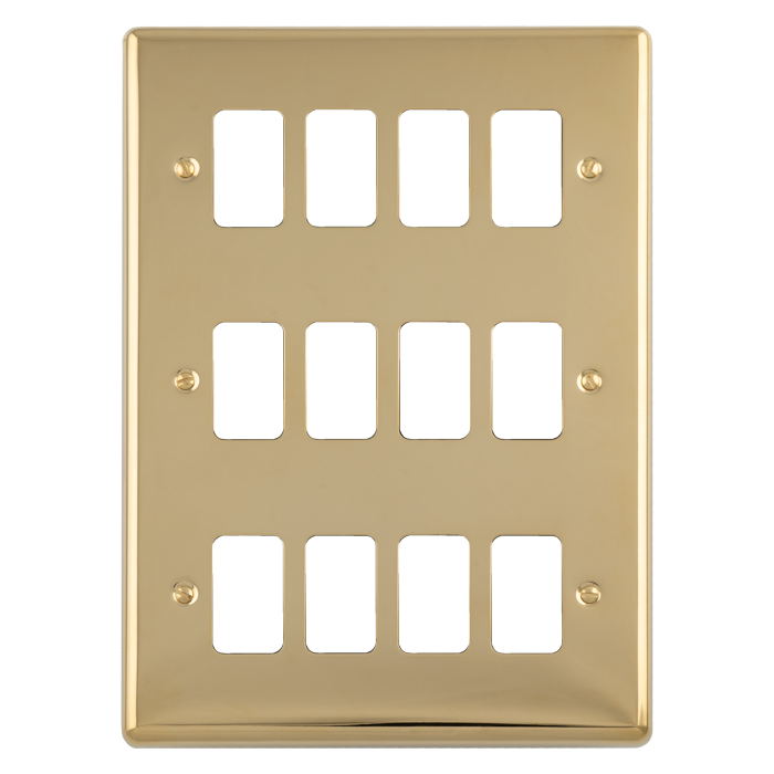 10 Gang Grid Plate Enhance Polished Brass Polished Brass EN-G12PB Eurolite EN-G12PB