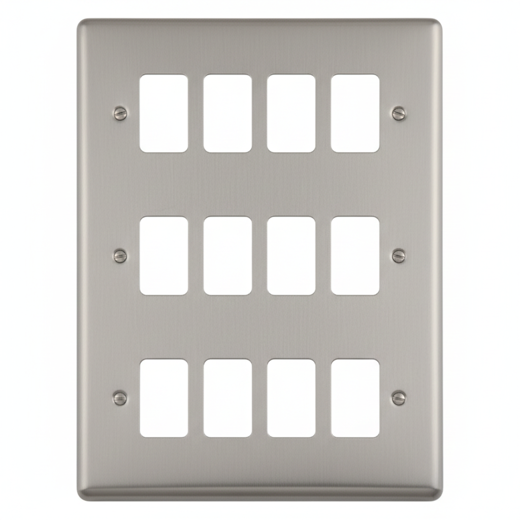 Eurolite En-G12Ss 12 Gang Grid Plate Enhance Satin