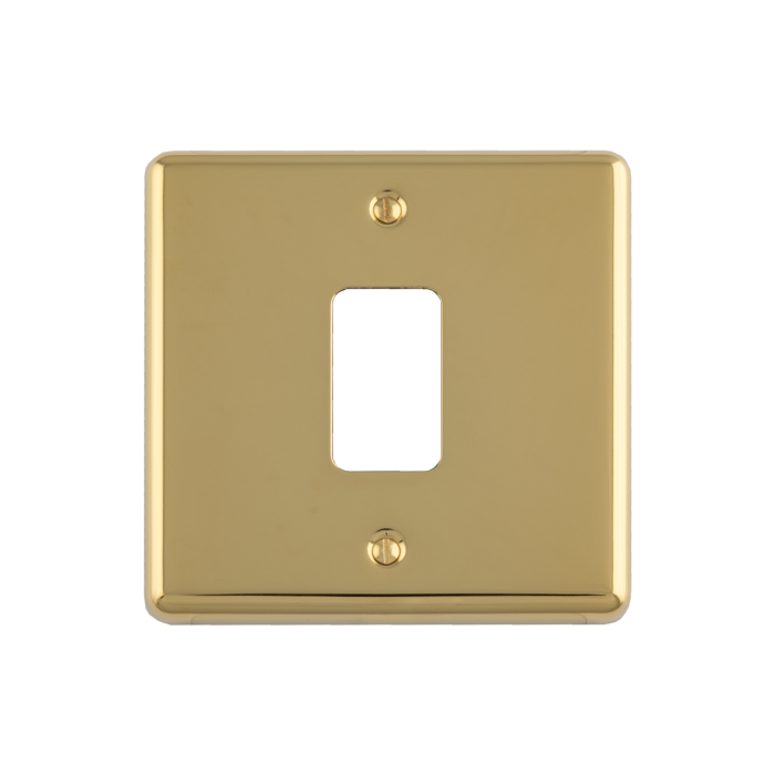 1 Gang Grid Plate Enhance Polished Brass Polished Brass EN-G1PB Eurolite EN-G1PB