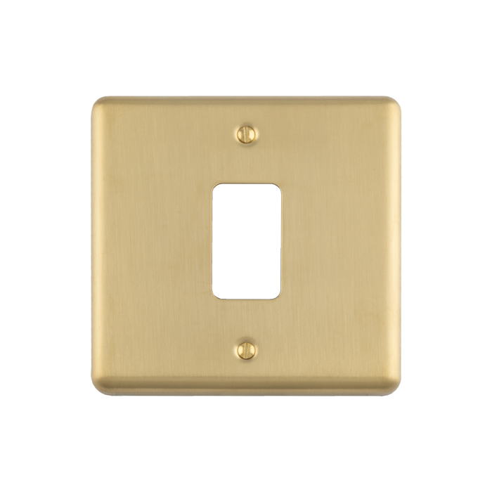 1 Gang Grid Plate Enhance Satin Brass Satin Brass EN-G1SB Eurolite EN-G1SB