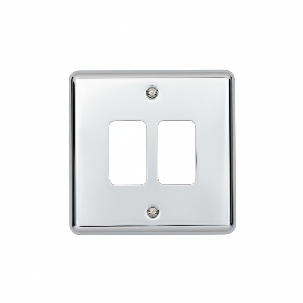Eurolite En-G2Pc 2 Gang Grid Plate Enhance Polished Chrome