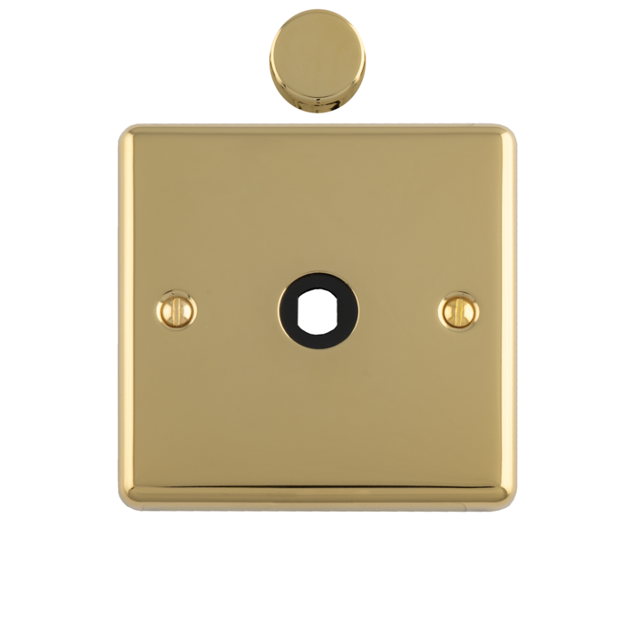 1 Gang Dimmer Plate With Knobs Polished Brass Enhance Range Polished Brass EN1DIMPB Eurolite EN1DIMPB
