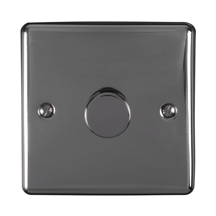 Eurolite Enhance Decorative 1 Gang Dimmer - Black Nickel