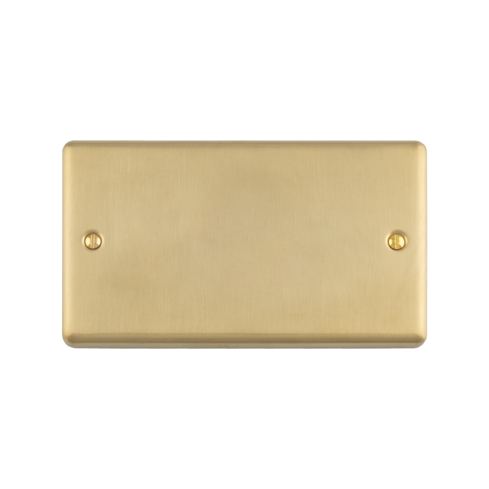 Double Blank Plate Satin Brass Enhance Range Satin Brass EN2BSBB Eurolite EN2BSBB