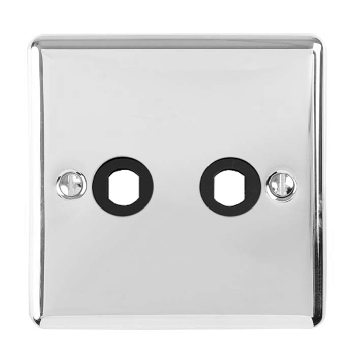 2 Gang Dimmer Switch Plate Polished Chrome Enhance Range Polished Chrome EN2DIMPC Eurolite EN2DIMPC