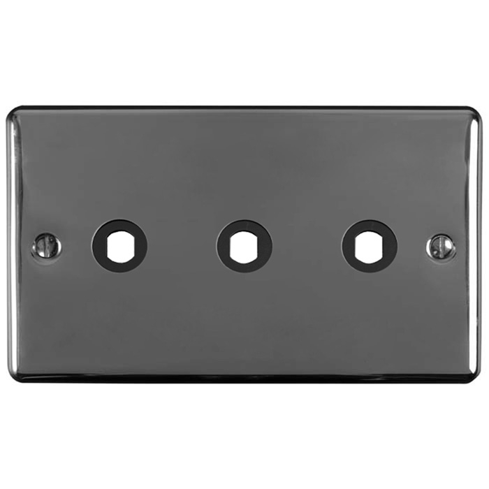 3 Gang Dimmer Switch Plate Black Nickel Enhance Range Black Nickel EN3DIMBN Eurolite EN3DIMBN