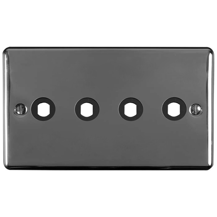 4 Gang Dimmer Switch Plate Black Nickel Enhance Range Black Nickel EN4DIMBN Eurolite EN4DIMBN