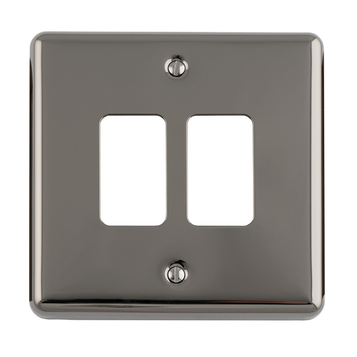 Eurolite En-G2Bn 2 Gang Grid Plate Enhance Black Nickel
