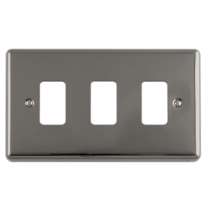 Eurolite En-G3Bn 3 Gang Grid Plate Enhance Black Nickel