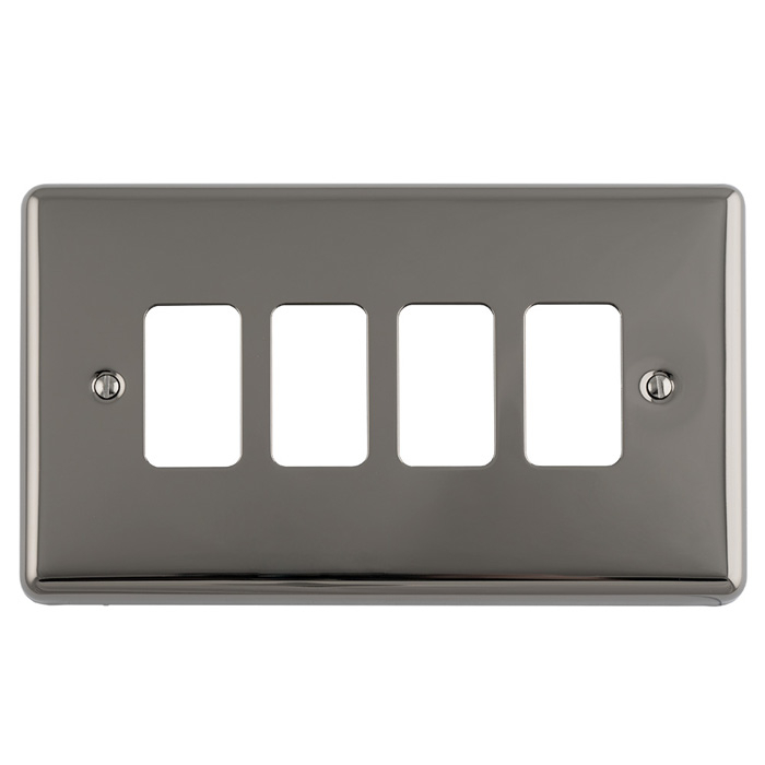 Eurolite En-G4Bn 4 Gang Grid Plate Enhance Black Nickel