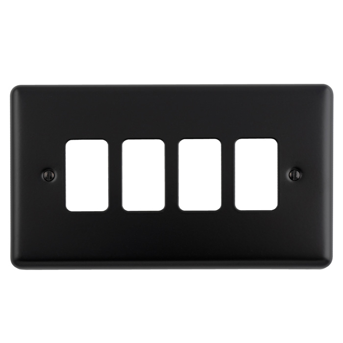 Eurolite En-G4Mbb 4 Gang Grid Plate Matt Black Enhance Range