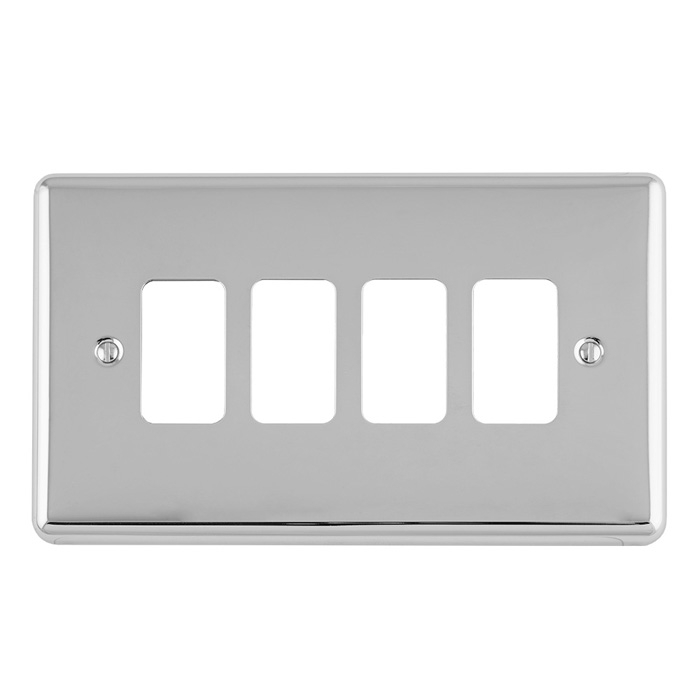 Eurolite En-G4Pc 4 Gang Grid Plate Enhance Polished Chrome