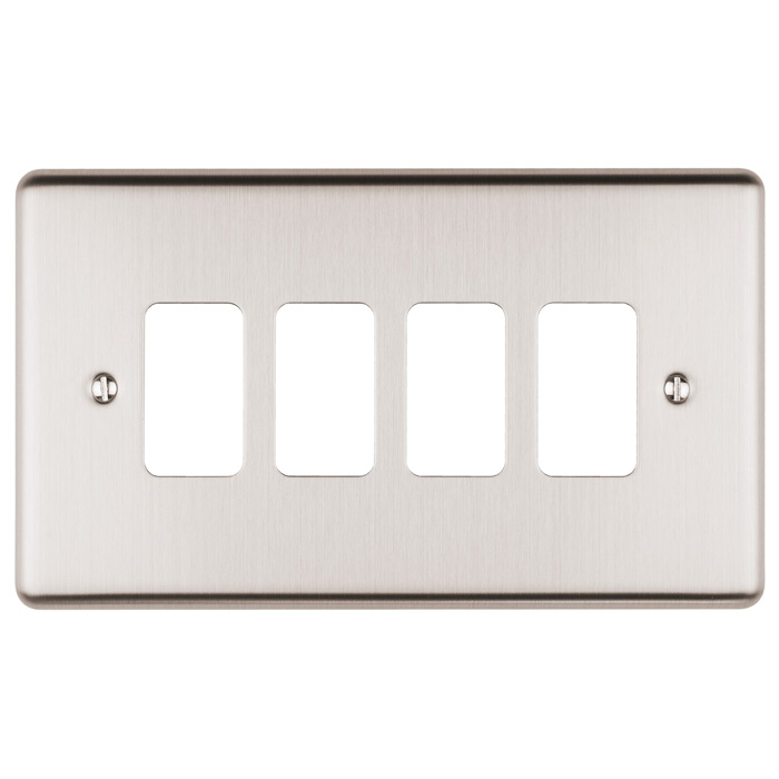 Eurolite En-G4Ss 4 Gang Grid Plate Enhance Satin