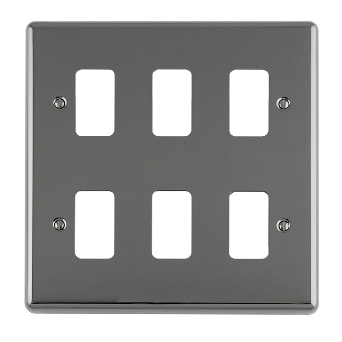 Eurolite En-G6Bn 6 Gang Grid Plate Enhance Black Nickel