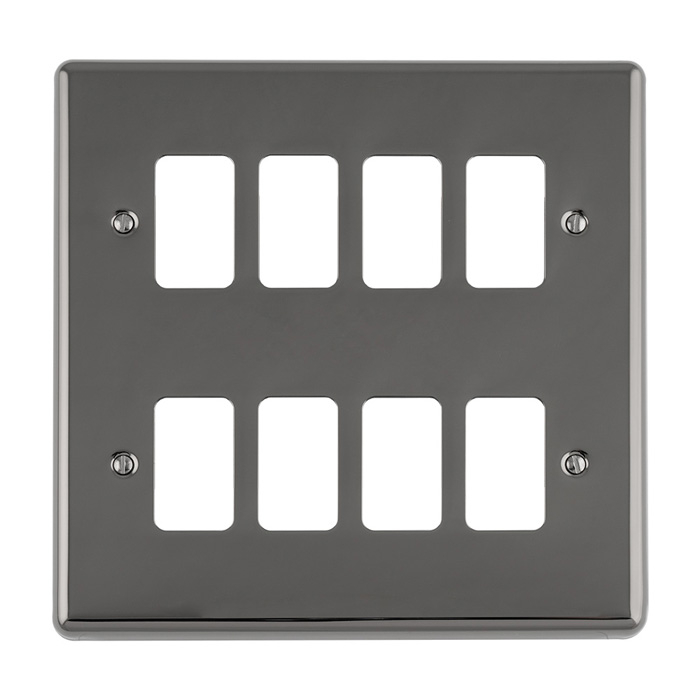 Eurolite En-G8Bn 8 Gang Grid Plate Enhance Black Nickel