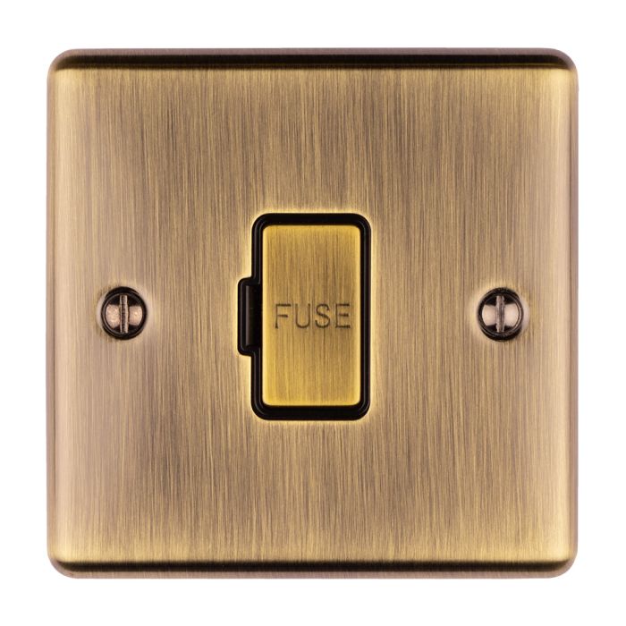 Eurolite Enuswfabb 13Amp Unswitched Fuse Spur Antiqueenhance Range Black Trim