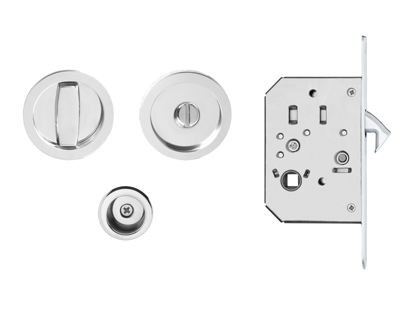 Karcher Design EPD 72 - pocket door set polished stainless steel
