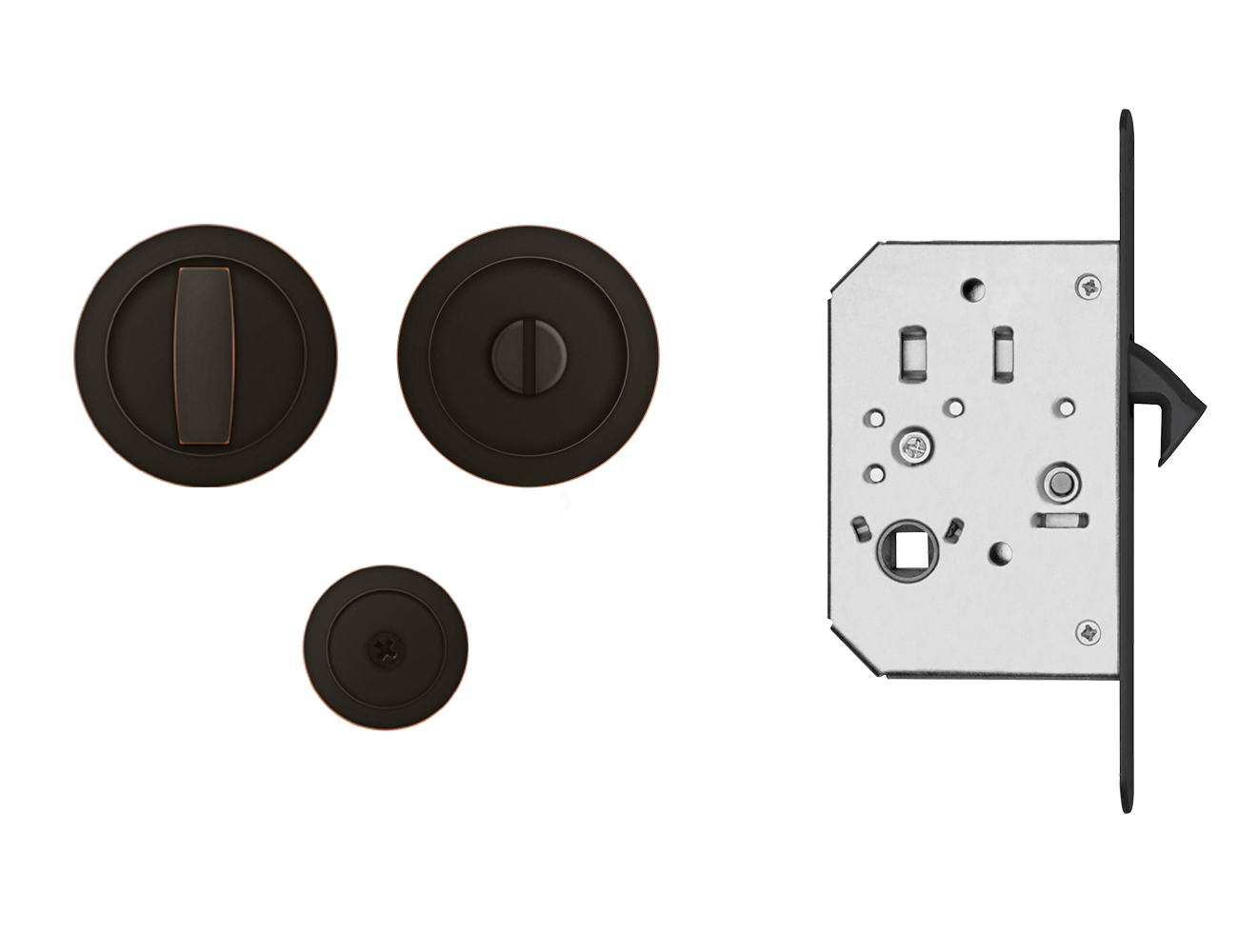 Karcher Design EPD 81 - pocket door set oil rubbed bronze