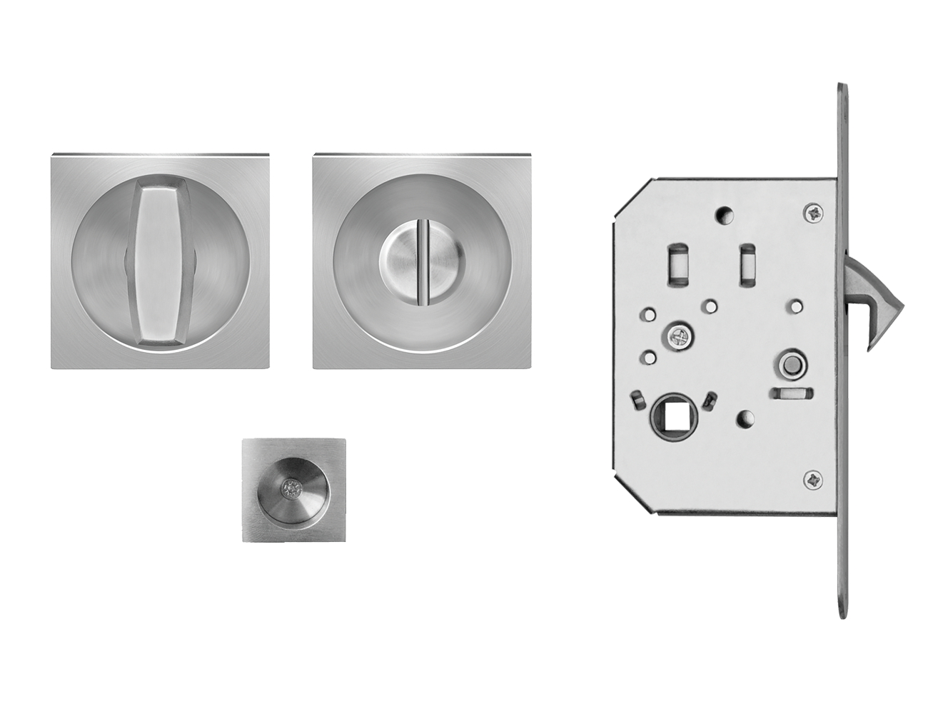 Karcher Design EPDQ 71 - pocket door set satin stainless steel