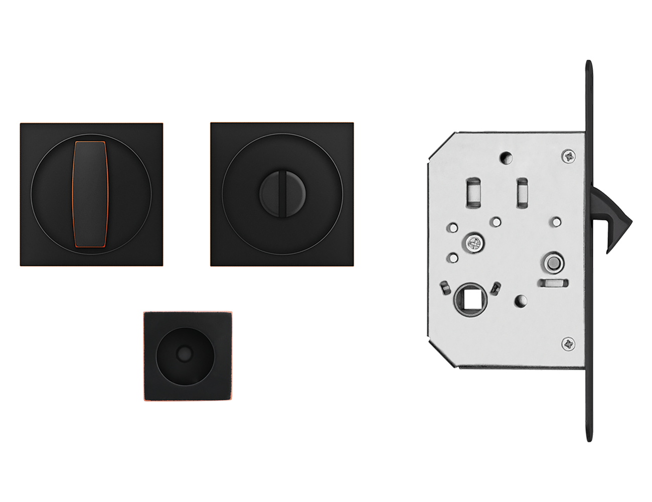 Karcher Design EPDQ 81 - pocket door set oil rubbed bronze