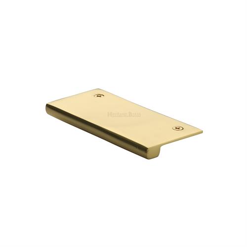 Heritage Brass EPT100-38-PB EPT Edge Pull Cabinet Handle 100mm Polished Brass finish