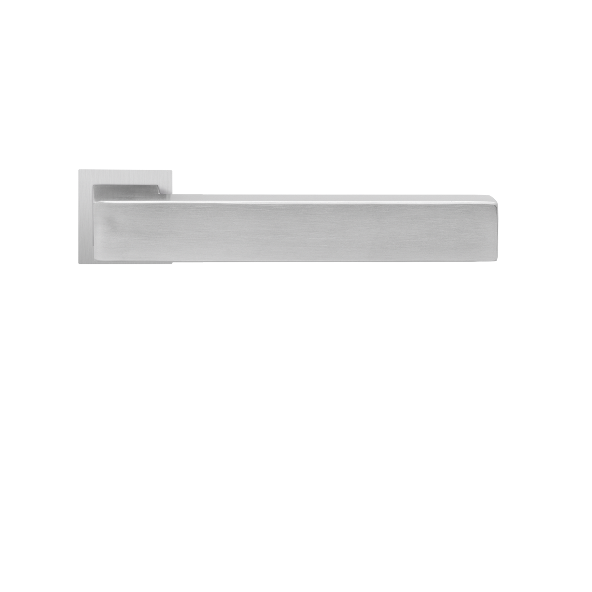 Karcher Design ER46QM Seattle Door Handle on Square shaped mini rose in satin stainless steel,