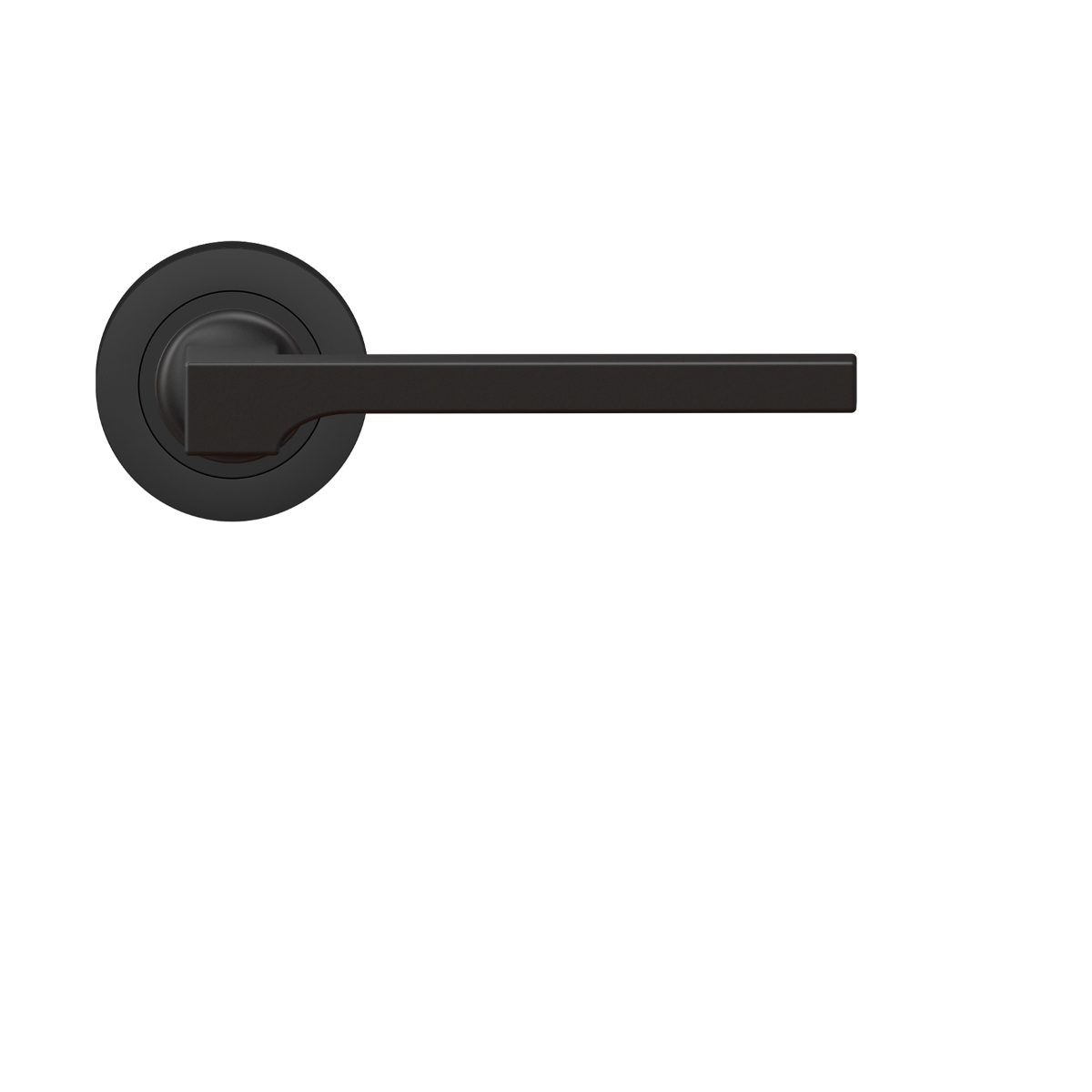 Karcher Design ER57 Soho Door Handle on Round rose in cosmos black,