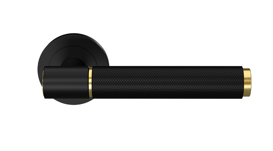 Karcher Design Studio Select ER90 Door Handles on round rose Diamond Touch Cosmos black ER90B10S83
