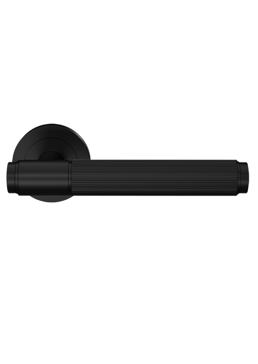 Karcher Design Studio Select ER90 Door Handles on round rose Linear Cosmos black ER90C20S83