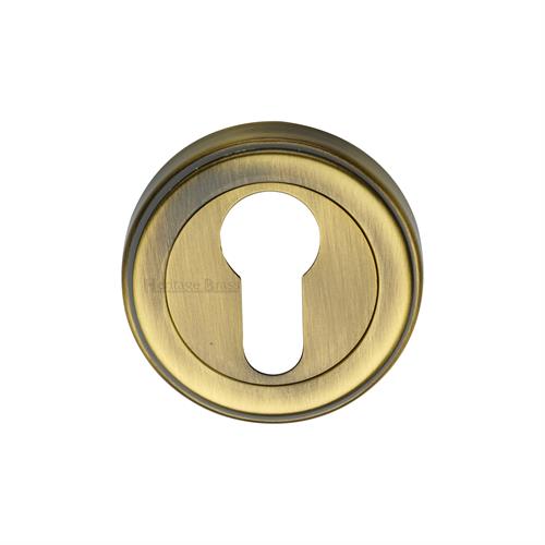 Heritage Brass ERD7020-AT Euro Profile Cylinder Escutcheon Antique finish