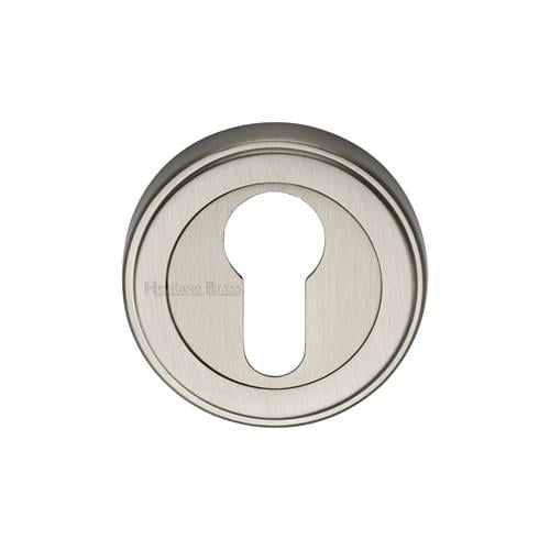 Heritage Brass ERD7020-SN Euro Profile Cylinder Escutcheon Satin Nickel finish