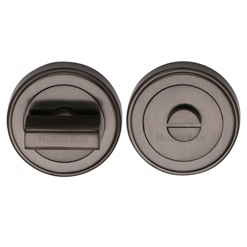 Heritage Brass ERD7030-MB Round Turn & Release Cylinder Escutcheon with stepped edge Matt Bronze finish