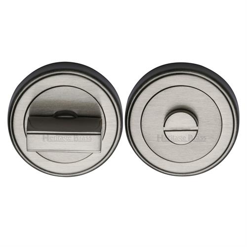 Heritage Brass ERD7030-SN Round Turn & Release Cylinder Escutcheon with stepped edge Satin Nickel finish