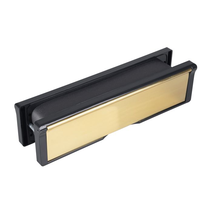 Eurospec ES300 Brass Intumescent Letterbox 10 Inch (Fs300) Polished Brass