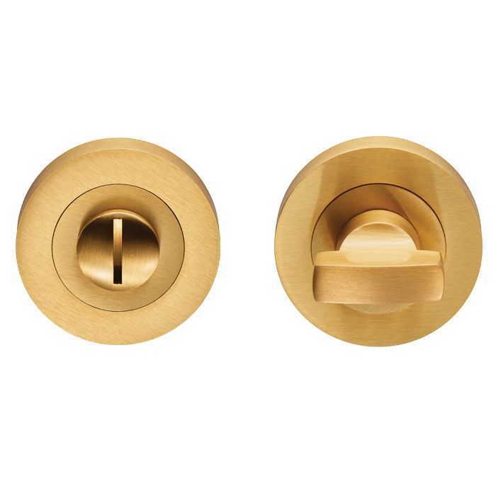 Carlisle Brass EUL004SB Turn & Release On Concealed Fix Round Rose Satin Brass