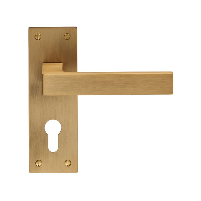 Carlisle Brass EUL011YAB Sasso Lever On Backplate - Euro 47.5mm Antique Brass