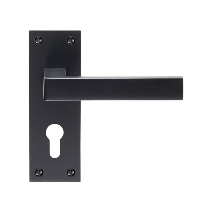 Carlisle Brass EUL011YMB Sasso Lever On Backplate - Euro 47.5mm Matt Black
