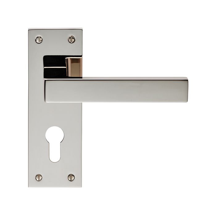 Carlisle Brass EUL011YPN Sasso Lever On Backplate - Euro 47.5mm Polished Nickel