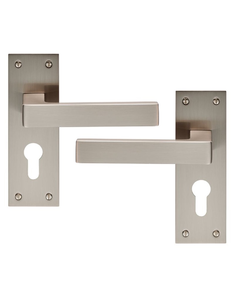 Carlisle Brass EUL011YSN Sasso Lever On Backplate - Euro 47.5mm Satin Nickel