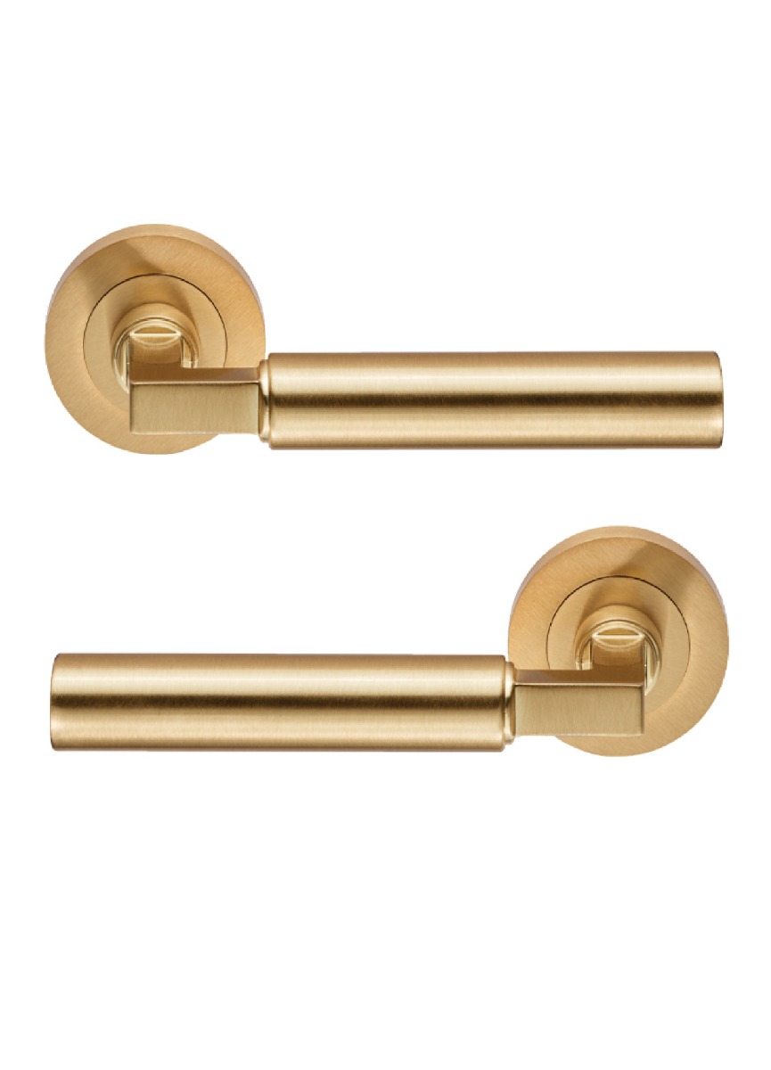 Carlisle Brass EUL040SB Amiata Lever On Round Rose Satin Brass