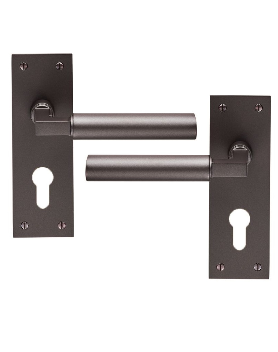 Carlisle Brass EUL041YMBRZ Amiata Lever On Backplate - Euro 47.5mm Matt Bronze